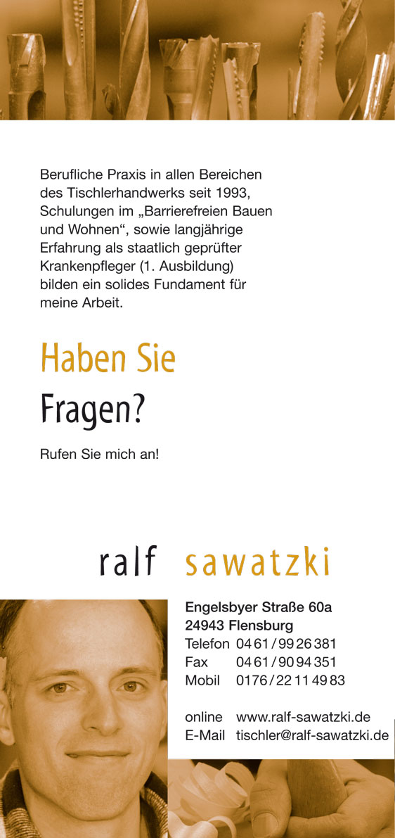 Ralf Sawatzki - Tischlerei f&uuml;r jede Lebenslage - Barrierefreie Wohnraumgestaltung